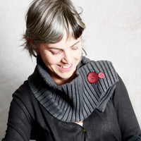 Button collar - Navy blue/blue - annafalcke.com