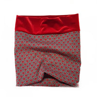 Velvet & organic cotton Snood - Red Bigknit
