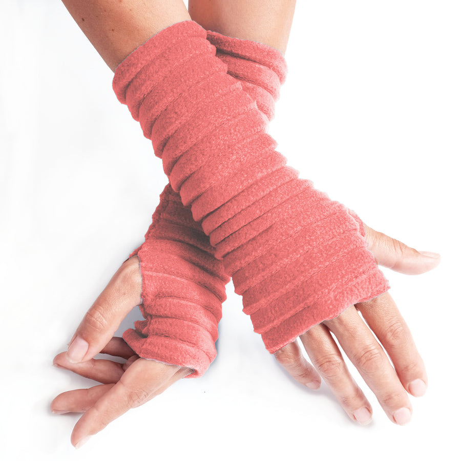 Wristees® Fingerless Gloves - Coral pink