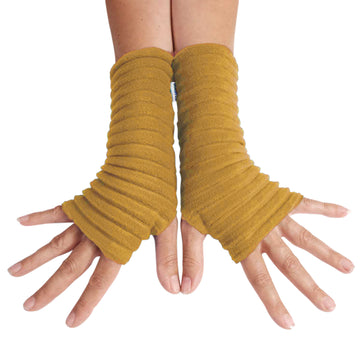 Wristees® Fingerless Gloves - Mustard yellow