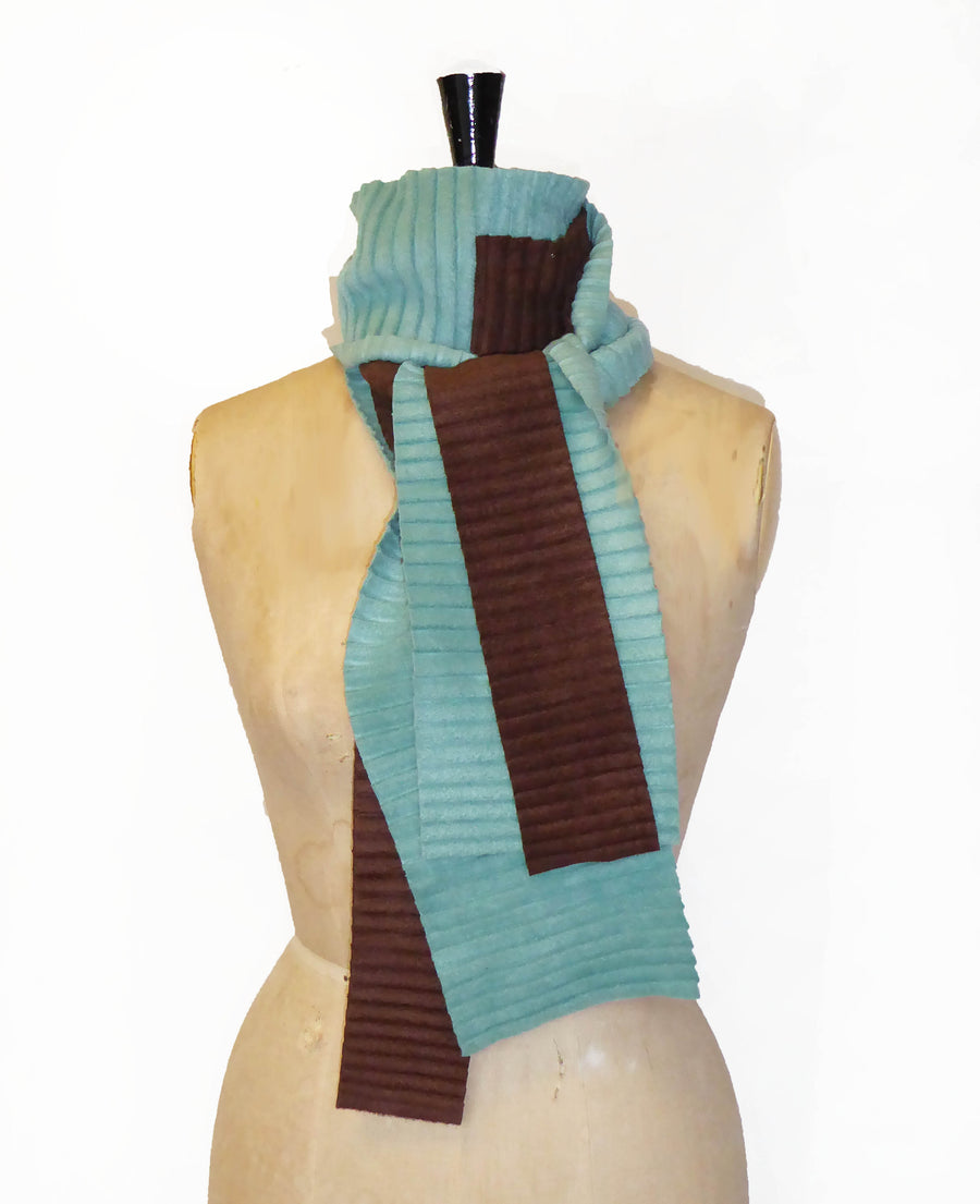 Zigzag scarf - Duckegg blue