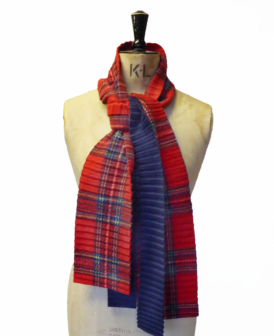 Zigzag scarf - Red tartan